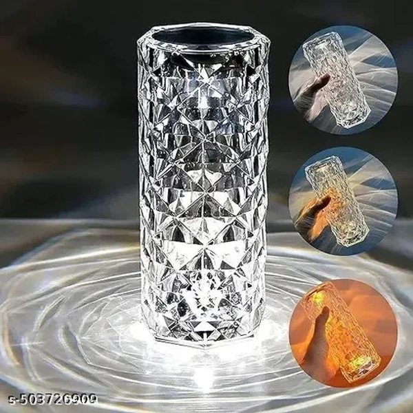 Crystal Rose Diamond Lamp for Bedroom - Transparent Lamp for Bedroom, 16 Color Changing LED Night Lights USB Remote & Touch Control Night Lamp | Touch Control | 16 Color LED Light