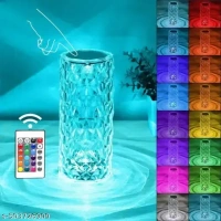 Crystal Rose Diamond Lamp for Bedroom - Transparent Lamp for Bedroom, 16 Color Changing LED Night Lights USB Remote & Touch Control Night Lamp | Touch Control | 16 Color LED Light