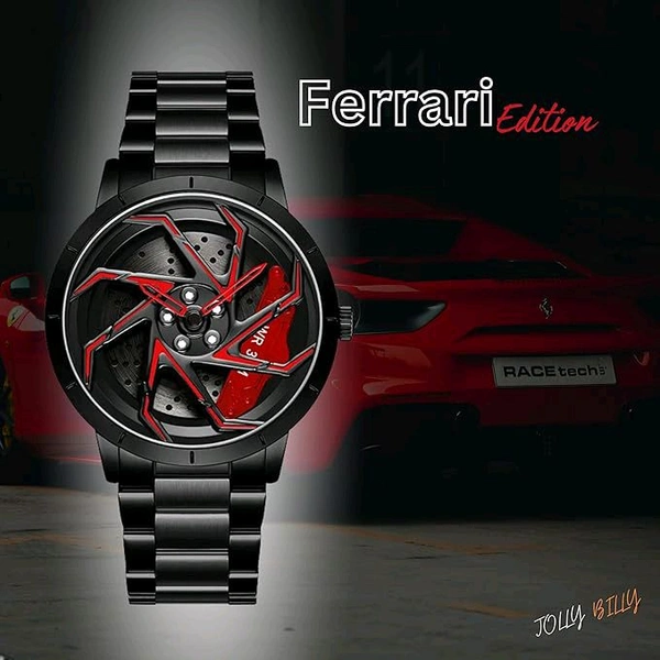  Ferrari Wheel Watch - Black