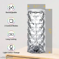 Crystal Rose Diamond Lamp for Bedroom - Transparent Lamp for Bedroom, 16 Color Changing LED Night Lights USB Remote & Touch Control Night Lamp | Touch Control | 16 Color LED Light