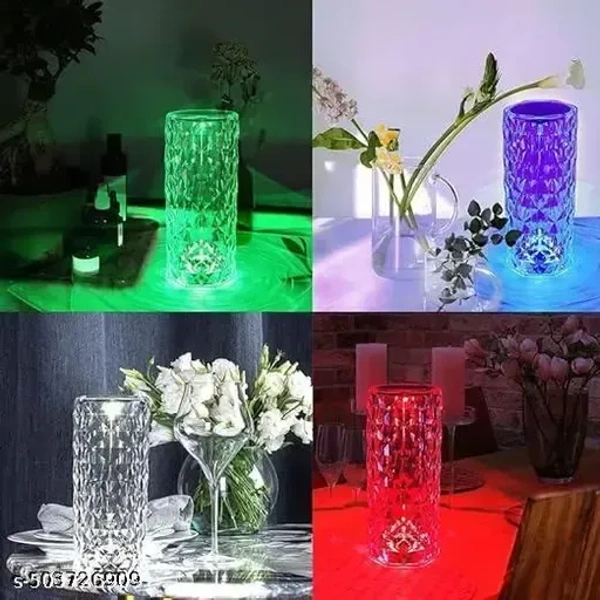 Crystal Rose Diamond Lamp for Bedroom - Transparent Lamp for Bedroom, 16 Color Changing LED Night Lights USB Remote & Touch Control Night Lamp | Touch Control | 16 Color LED Light