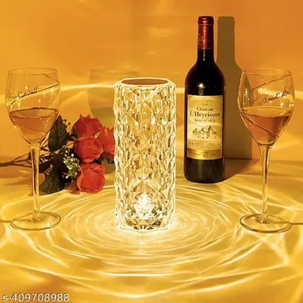 Crystal Rose Diamond Lamp for Bedroom - Transparent Lamp for Bedroom, 16 Color Changing LED Night Lights USB Remote & Touch Control Night Lamp | Touch Control | 16 Color LED Light