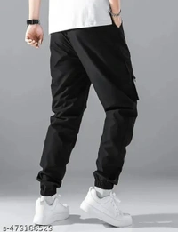 Track pant for men |men's military print track pants | lower for men |trendy tra... - Black, M