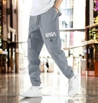 Track pant for men |men's military print track pants | lower for men |trendy tra... - Black, M