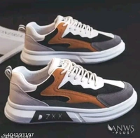 Men's Running Shoes Ultra Lightweight Breathable Walking Shoes Non Slip At... - White, 7