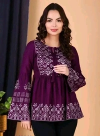 Wine Kurti for Women - Xl