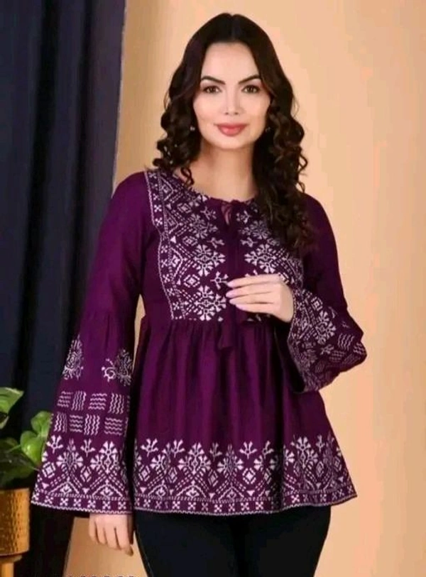 Wine Kurti for Women - Xl
