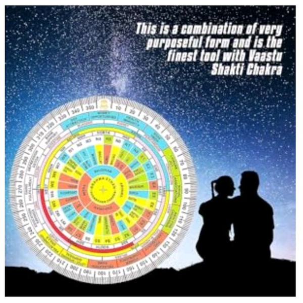 SHOPERTUNITI University in a book Vaastu Essentials Shakti Chakra with Carrying Case Plastic Yantra Multicolored 6 Inches (Pack of 1)