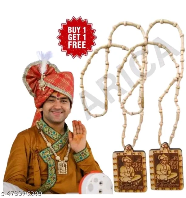 SRI BAGESHWAR DHAM Hanuman Pendant Tulasi Mala | SITARAM Tulsi |