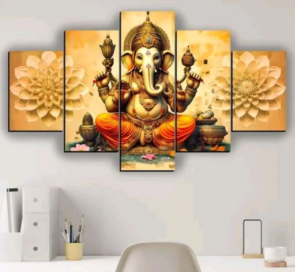 Big Ganesh Ji Home Decor Digital Reprint Painting 30x18 inches (5 Panel Painting)
Name: Big Ganesh Ji Home Decor Digital Reprint Painting 30x18 inches (5 Panel Painting)