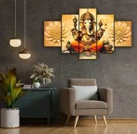 Big Ganesh Ji Home Decor Digital Reprint Painting 30x18 inches (5 Panel Painting)
Name: Big Ganesh Ji Home Decor Digital Reprint Painting 30x18 inches (5 Panel Painting)
