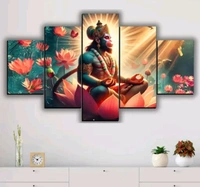 Hanuman Ji Painting for Wall Decor in Living room bedroom and for gifts, Digital Reprint, 30X18 inches