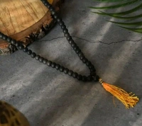 Natural Karungali Kattai (Ebony) wood 8mm beads Jap Malai 