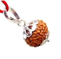 Natural 9 Mukhi Rudraksha Pendant Locket Original Real Nine Face Rudraksh Pendant Small Size Java Bead Lab Certified 9 Face Rudraksha Pendant Locket 9 Mukhi Rudraksha