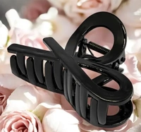  Ecomfyi LuxeGrip™ 4-Piece Matte Hair Claw Set – Elegant Heart & Wave Clutcher Clips for Effortless Styling (Multicolor)