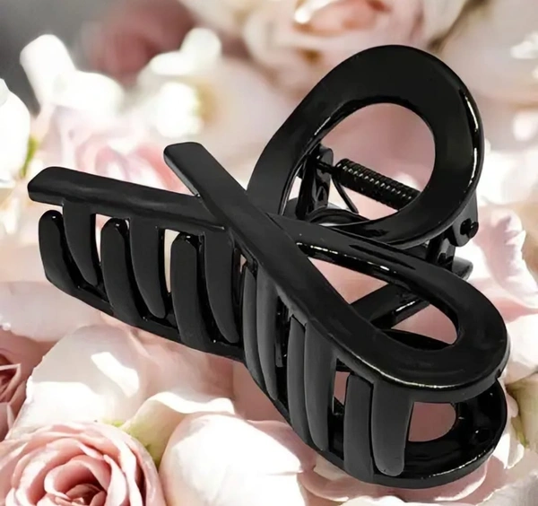  Ecomfyi LuxeGrip™ 4-Piece Matte Hair Claw Set – Elegant Heart & Wave Clutcher Clips for Effortless Styling (Multicolor)