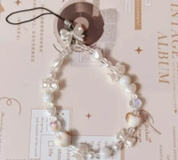 Elegant Bow & Heart Beaded Phone Charm – Aesthetic Coquette Style | Bag & Phone Accessory