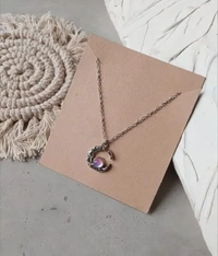 🌙 MoonGlow™ Silver Moonstone Pendant Necklace – A Celestial Gift for Women & Girls