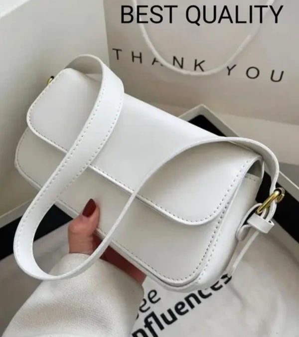 Effortless Elegance – Carry Confidence with Our White Chic Sling Bag 🤍✨ - White