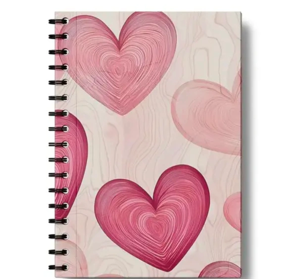 Aesthetic Pink Wiro Journal Notebook | 160 Ruled Pages | A5 Size | 80 GSM Paper | Hard Cover