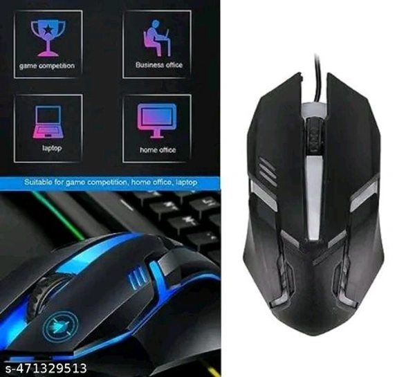 Gaming Mouse, 3 Buttons RGB Light Sports Design for Laptops & PC Wired Optical Gaming Mouse
Name: Gaming Mouse, 3 Buttons RGB Light Sports Design for Laptops & PC Wired Optical Gaming Mouse

Color: Black
Compatibility: Laptop
Material: Plastic
Net Quantity (N): 1
Product Type: Wired Mouse
Warranty Period: No Warranty
Warranty Type: Not Applicable
The