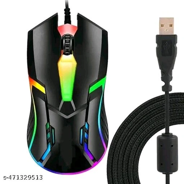 Gaming Mouse, 3 Buttons RGB Light Sports Design for Laptops & PC Wired Optical Gaming Mouse
Name: Gaming Mouse, 3 Buttons RGB Light Sports Design for Laptops & PC Wired Optical Gaming Mouse

Color: Black
Compatibility: Laptop
Material: Plastic
Net Quantity (N): 1
Product Type: Wired Mouse
Warranty Period: No Warranty
Warranty Type: Not Applicable
The