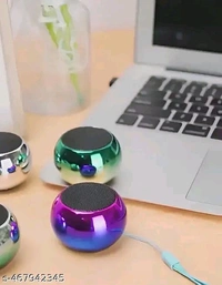 Mini Wireless Bluetooth Speaker Multicolour, Super Bass, Mini Metal Design, mini speaker bluetooth , Multicolour, Compatible with All Devices, Made Perfect for Outdoor Adventures speaker machine c22 
