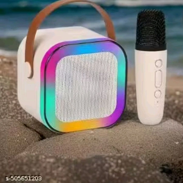 Sickle K12 Speaker Machine Bluetooth-Compatible Wireless Karaoke Mic Speaker with RGB 5 W Bluetooth Speaker  (Beige, 5.0 Channel)
Name: Sickle K12 Speaker Machine Bluetooth-Compatible Wireless Karaoke Mic Speaker with RGB 5 W Bluetooth Speaker  (Beige, 5.0 Channel)
Aux: No
