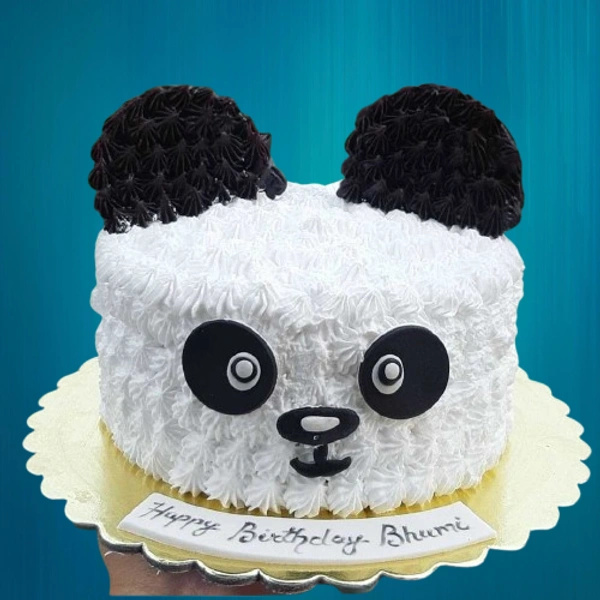 Cute Panda Semi Fondant Cake - 1 Kg