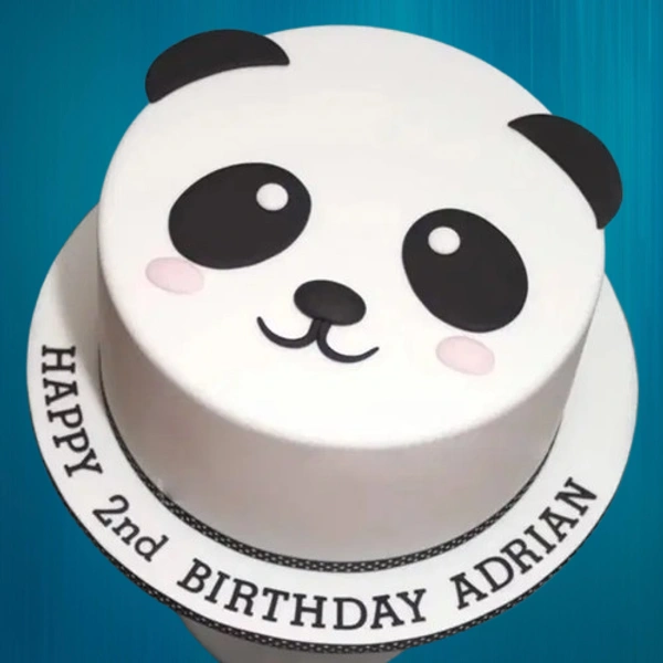 Cute Panda Semi Fondant Cake - 2 Kg