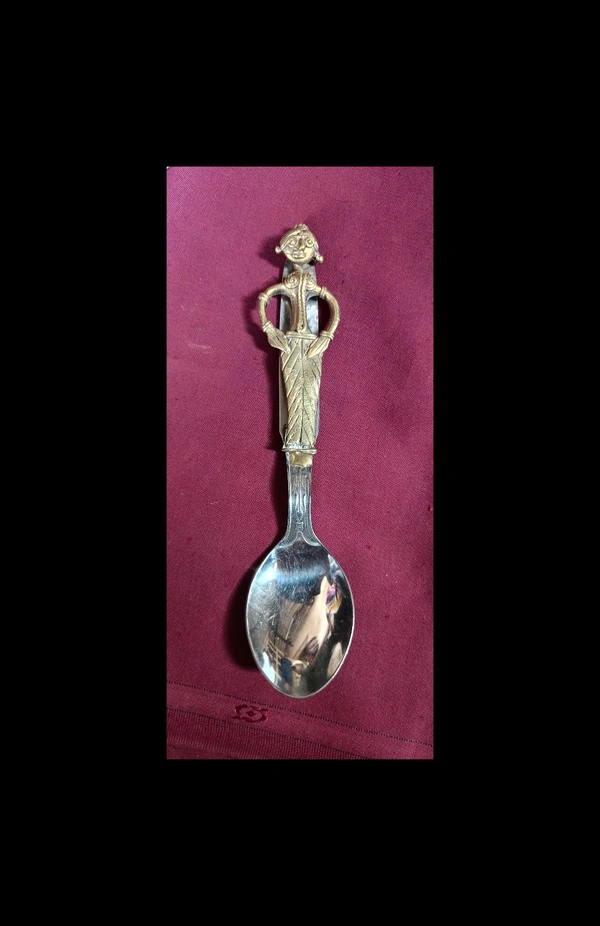 DHOKRA SPOON - Gold, 6" inch