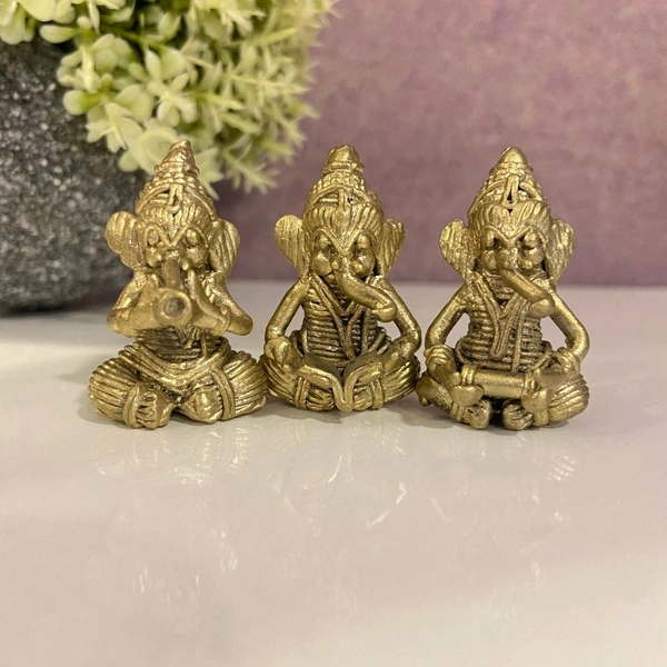 SMALL GANESH - Gold, 2inch
