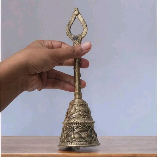 HAND BELL - Gold, 6inch