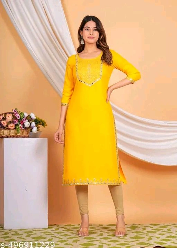 Charvi Sensational Kurtis - Yellow, Medium