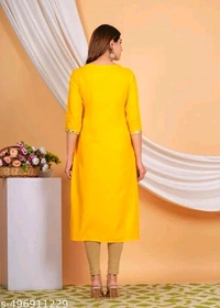 Charvi Sensational Kurtis - Yellow, Medium