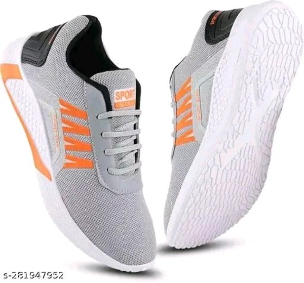 Aadab Trendy Men Sports Shoes COMBO - Gray, Ind-7