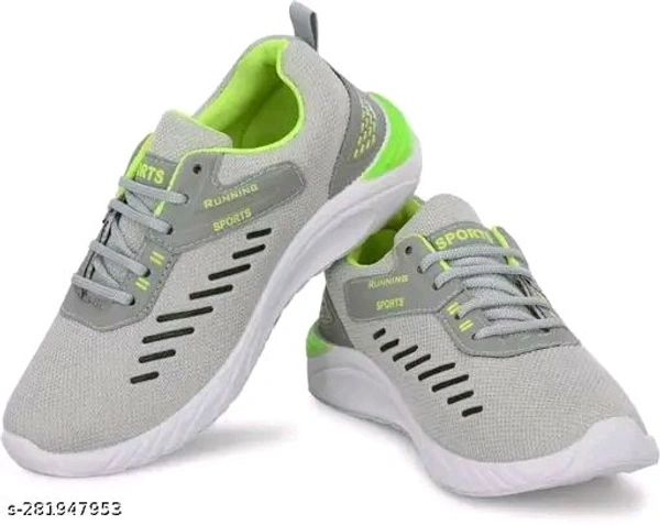 Aadab Trendy Men Sports Shoes COMBO - Gray, Ind-10