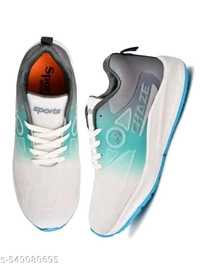 Unique Graceful Men Sports Shoes - Cyan Aqua, Ind-10