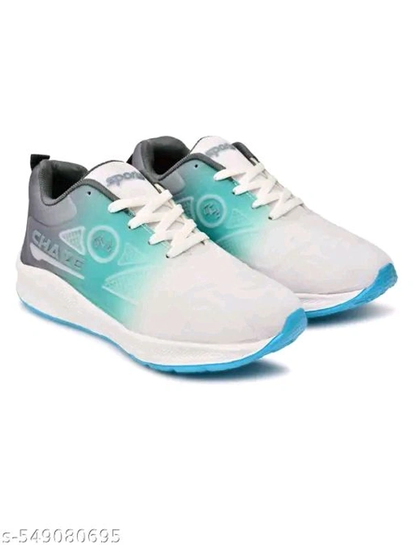 Unique Graceful Men Sports Shoes - Cyan Aqua, Ind-10