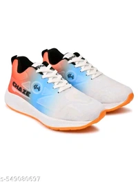 Unique Graceful Men Sports Shoes - Ind-6, Yellow Orange