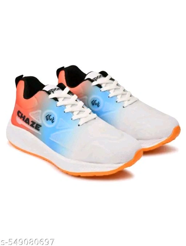 Unique Graceful Men Sports Shoes - Ind-6, Yellow Orange