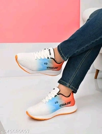 Unique Graceful Men Sports Shoes - IND-8, Yellow Orange