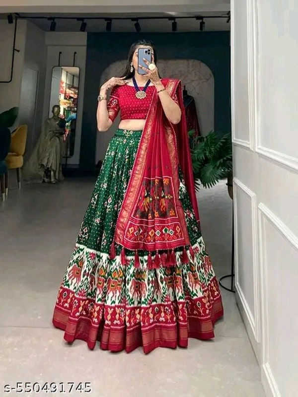 Adrika Pretty Women Lehenga  - Japanese Laurel, Semi Stitche