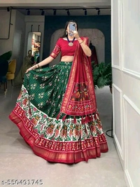 Adrika Pretty Women Lehenga  - Japanese Laurel, Semi Stitche