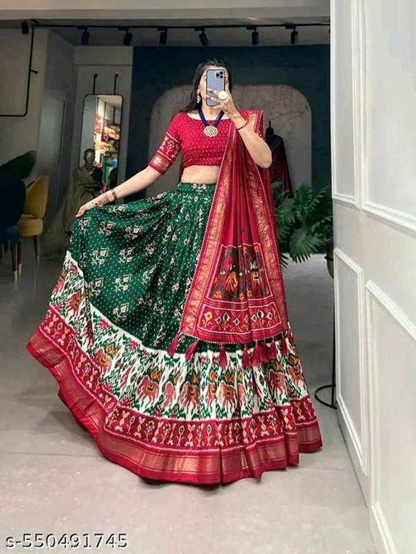 Adrika Pretty Women Lehenga  - Japanese Laurel, Semi Stitche