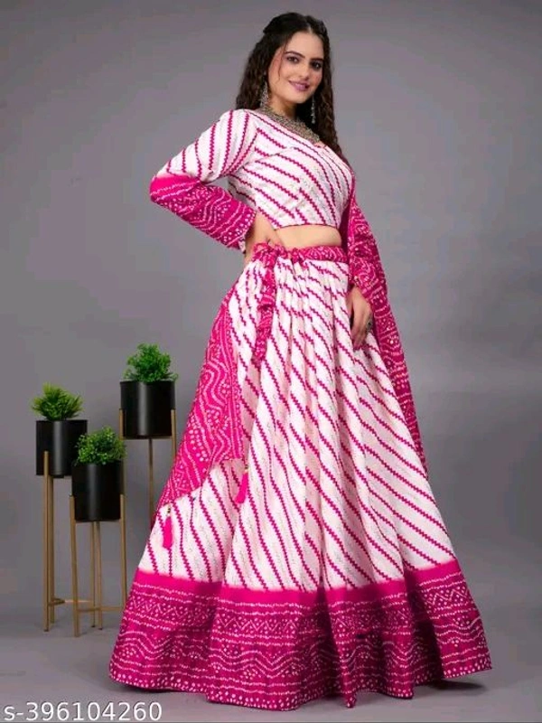 Kashvi Refined Women Lehenga - Pink Flamingo, Free Size