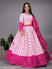 Kashvi Refined Women Lehenga - Pink Flamingo, Free Size