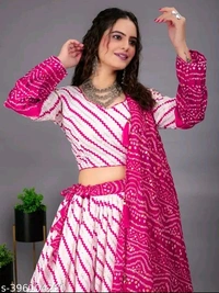 Kashvi Refined Women Lehenga - Pink Flamingo, Free Size