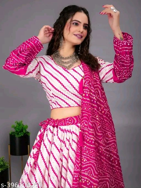 Kashvi Refined Women Lehenga - Pink Flamingo, Free Size