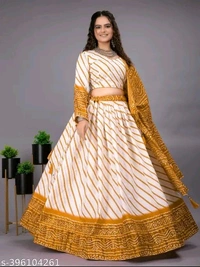 Kashvi Refined Women Lehenga - Free Size, Yellow Orange